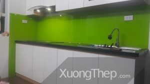 thi công lắp kính cường lực cho nhà bếp linh đàm.